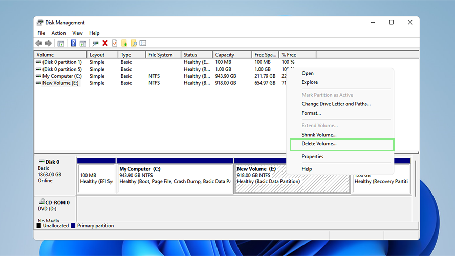 How to delete a drive on Windows 10 and 11