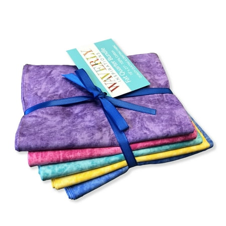Waverly Inspirations 100% Cotton 18" X 21" Fat Quarter Batik Bundles Fabric Bundles, 5 Pieces