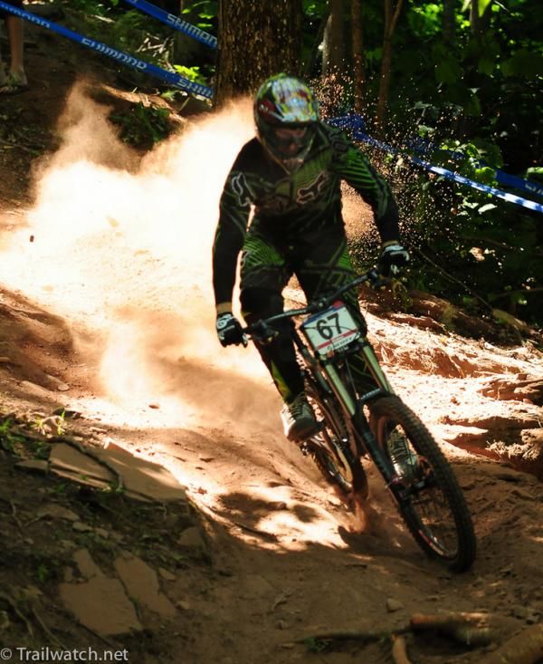 A rider sliding in some loose dirt