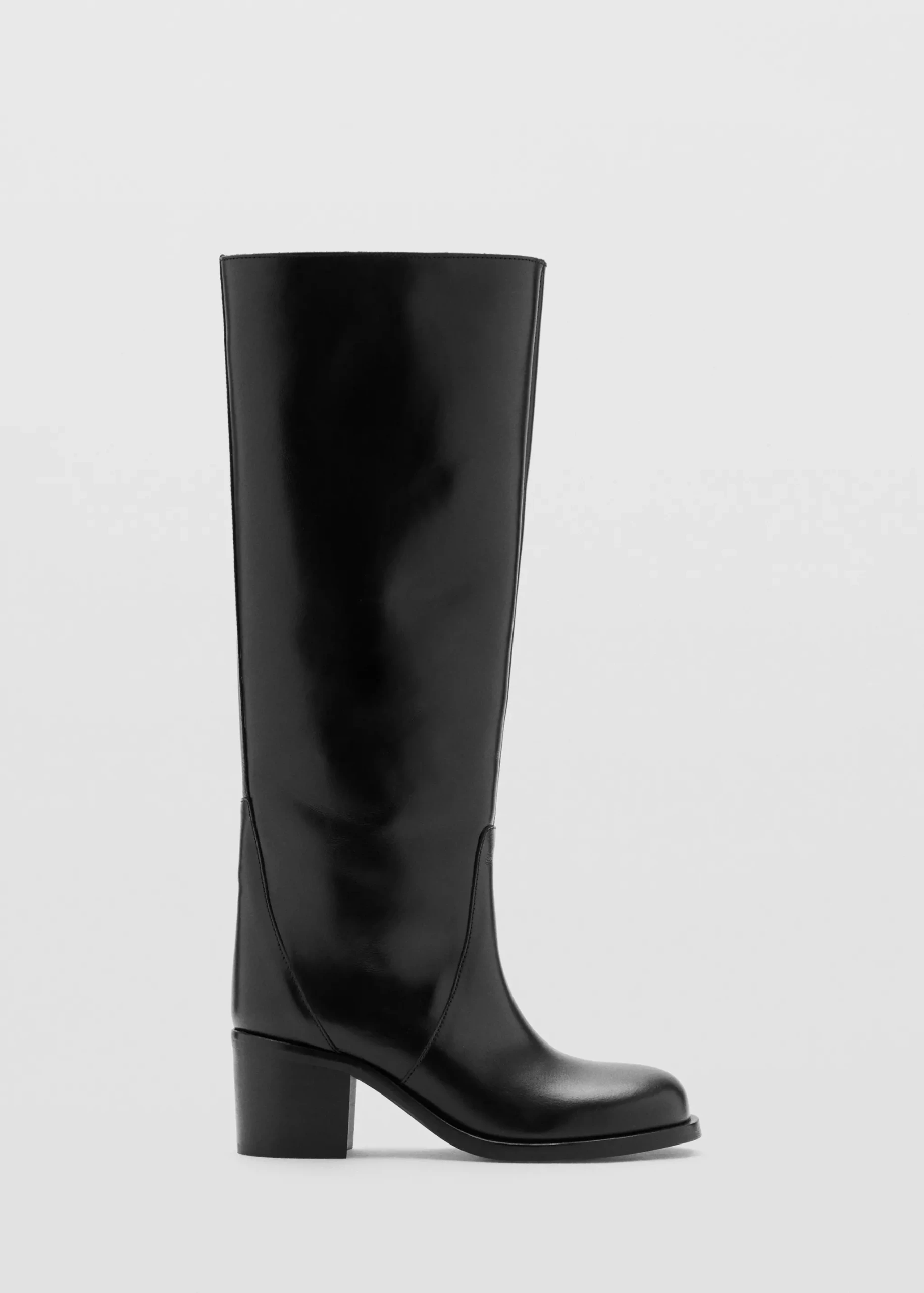 100% Leather Heeled Boot - Women | Mango Usa