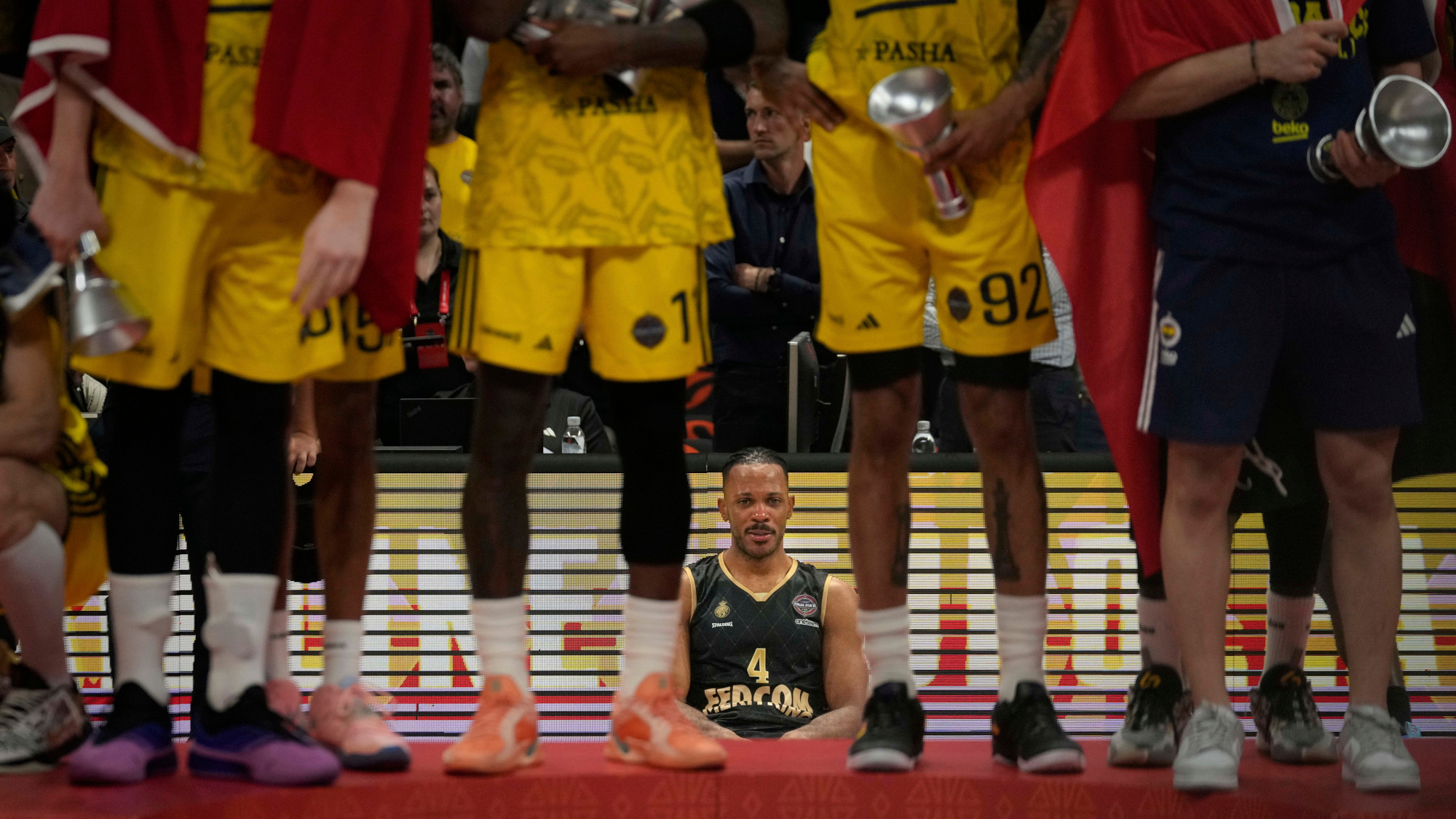 Monaco's Jaron Blossomgam during a match against Fenerbahçe