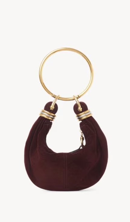 Chlo&amp;eacute;, Mini Bracelet Hobo Bag in Suede Leather