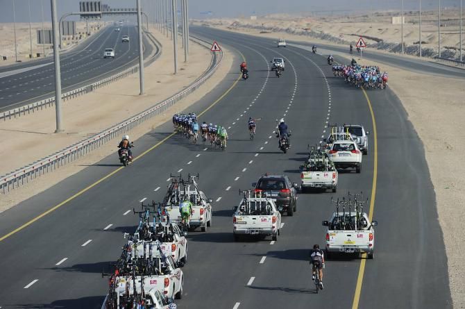 The unrelenting winds created echelons again on stage 5