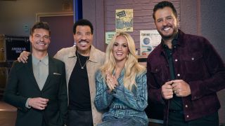 American Idol Season 23: Ryan Seacrest, Lionel Richie, Carrie Underwood and Luke Bryan.
