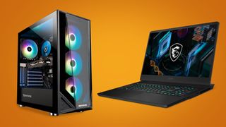 gaming laptop and desktop