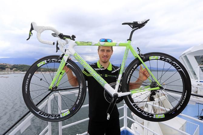 Peter Sagan's bike has a special paint job for the Tour de France
