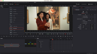 A screenshot of BlackMagic Fusion Studio 18 software on a laptop screen