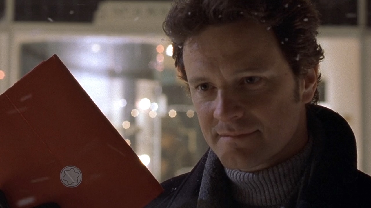 Mark holding up a new diary in Bridget Jones's Diary