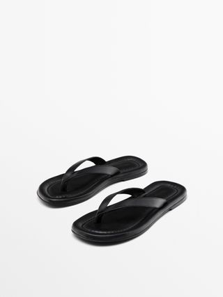 Massimo Dutti + PADDED FLAT SANDALS