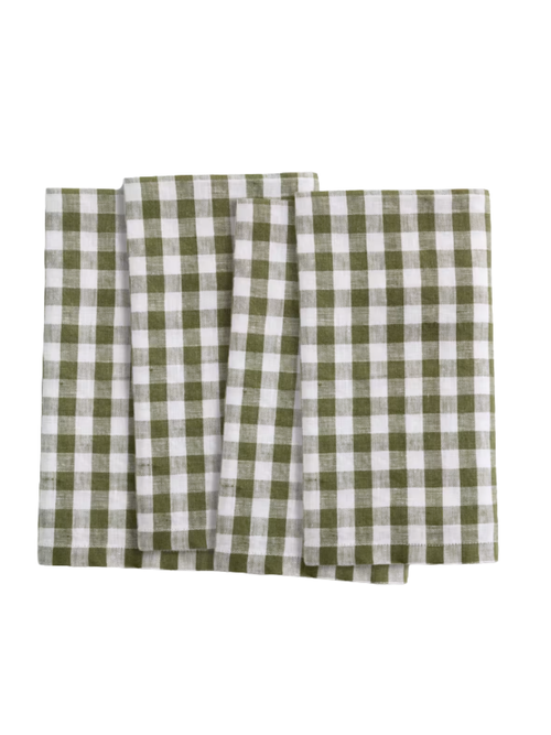 European Linen Gingham Napkins 