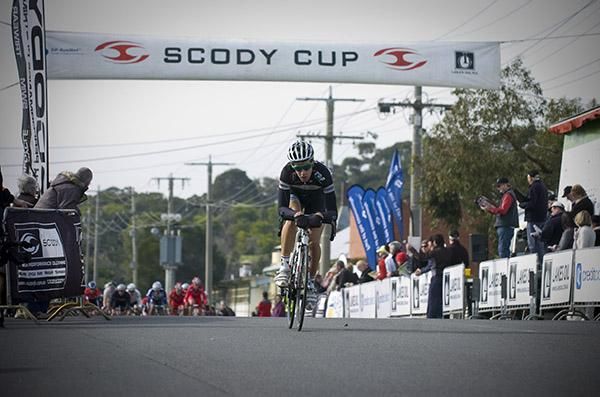 On my Pat Malone: Alex Malone (Bike Bug North Sydney) attempts a break during the stage, Malone was awarded the most aggressive rider of the race.