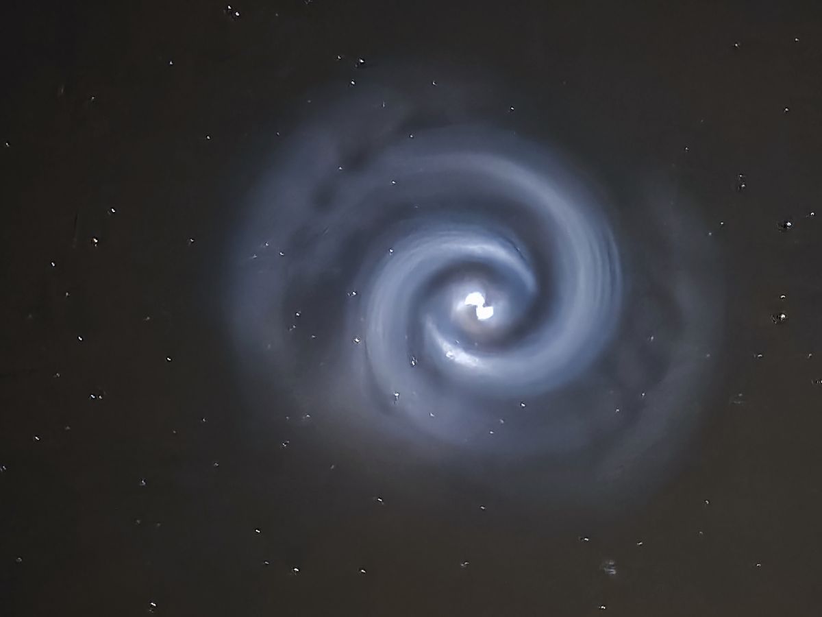 A blue spiral captured by Daniel Puchalski from Poland on Monday (March 24)