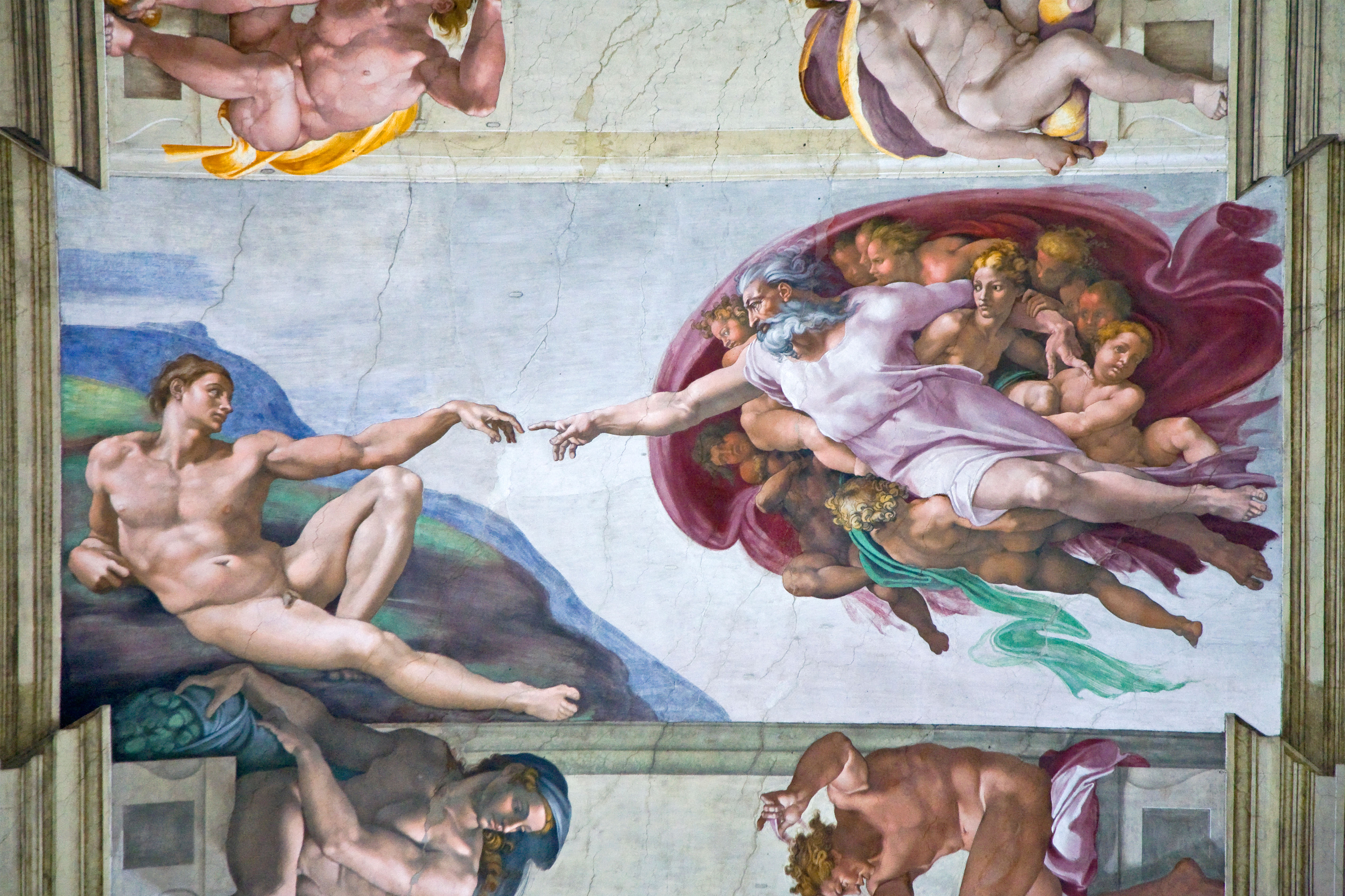 The ceiling of the Sistine Chapel