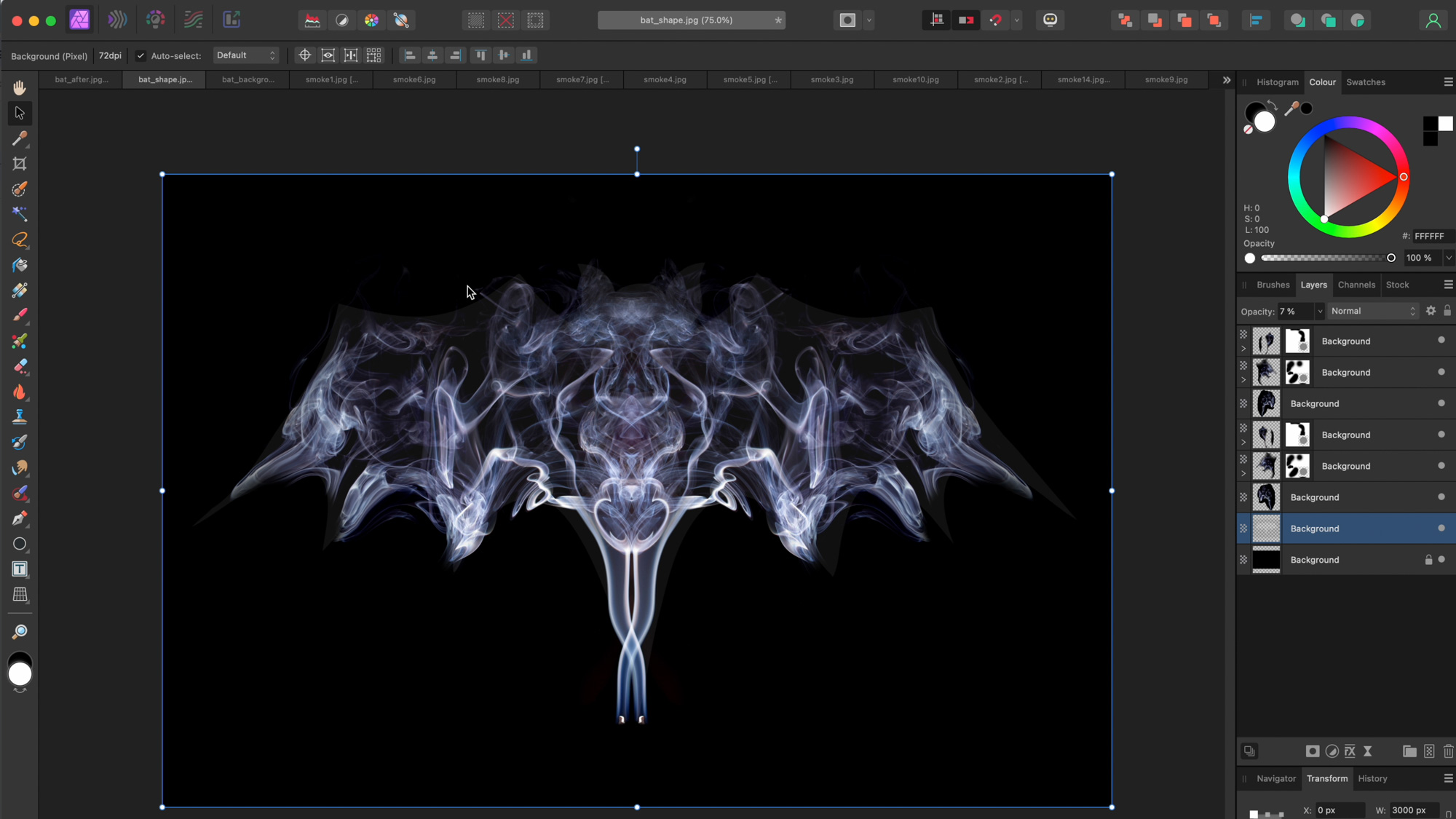 Affinity tutorial up in smoke