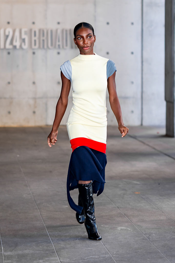 Michaela Coel is seen in Koreatown on April 12, 2026 in New York City.