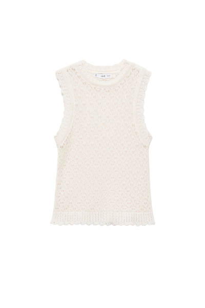 MANGO, Openwork Knit Top
