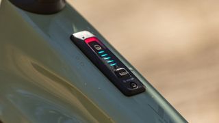 Closeup of Bosch display on Canyon e-bike