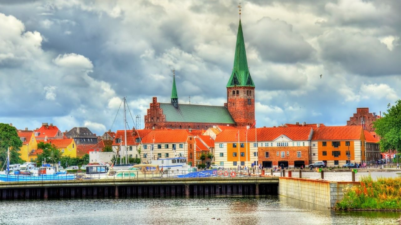 View of Saint Olaf Church in Helsingor - Denmark