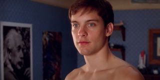 Shirtless Tobey Maguire in Spider-Man