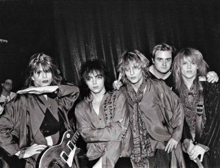 Jay (left) and Michael (centre) with the House Of Dolls (1987) line-up of GLJ