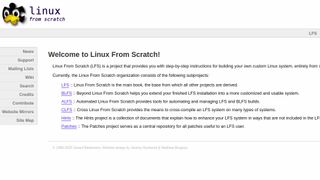 Captură de ecran de pe site-ul web al LFS