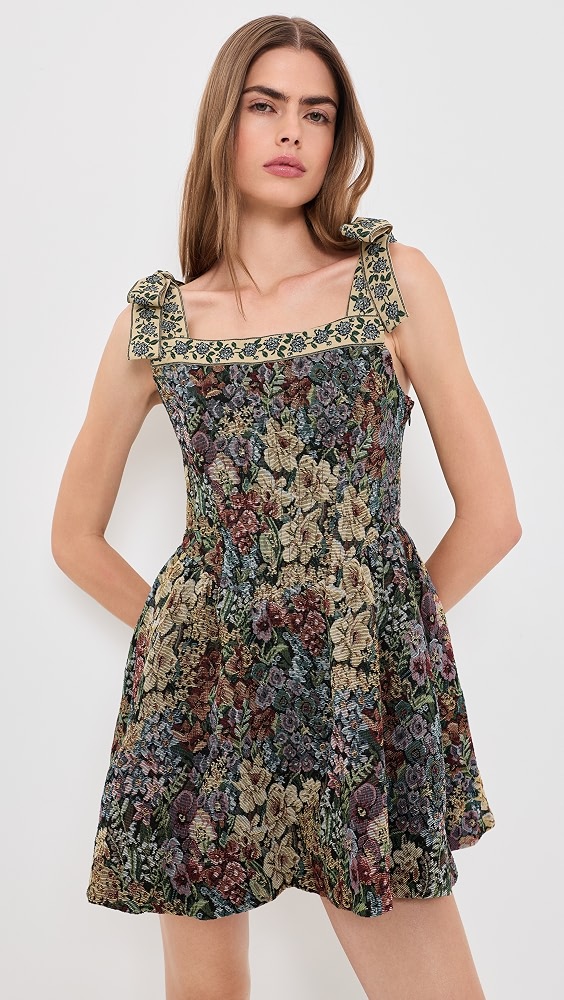 Mischa Mini Dress - Black Multi Floral
