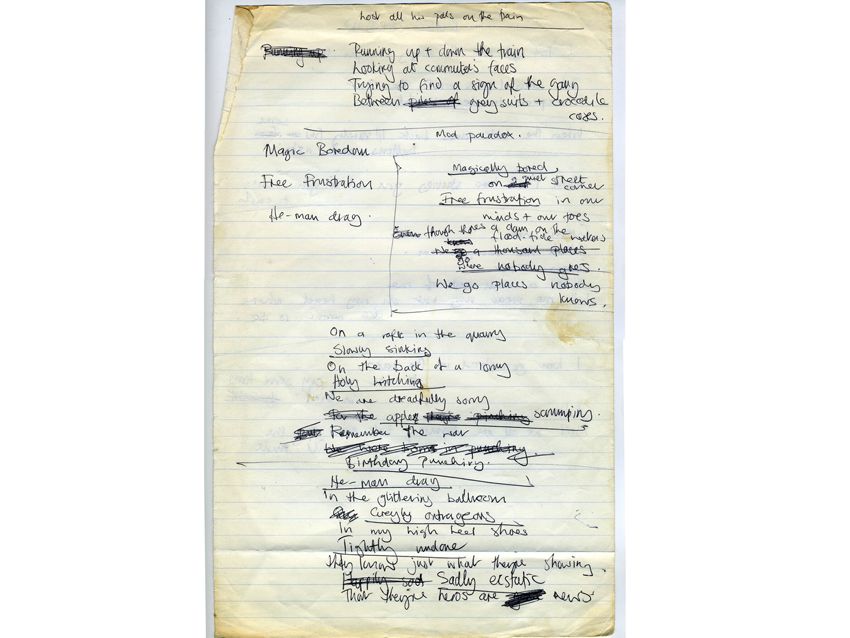 "Some more of the lyrics for '5.15'"