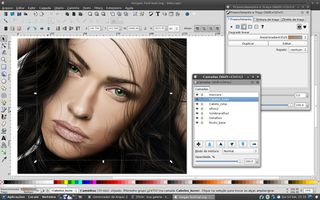 Inkscape provides a range of Bezier illustration tools
