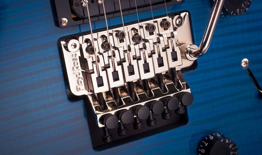 PRS has stuck an authentic Floyd Rose 1000 Series vibrato on this rock beast - the waggles and gargles you can wrangle more than live up to the Floyd legacy