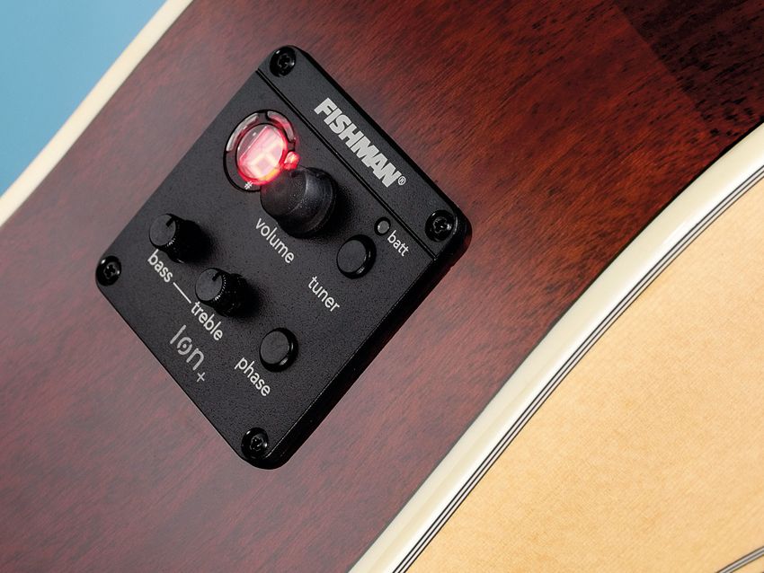 The built-in tuner on the Fishman preamps is very gig-friendly