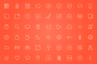 The Swipes icons are all outline vector made. This gives priority to the most important - the content