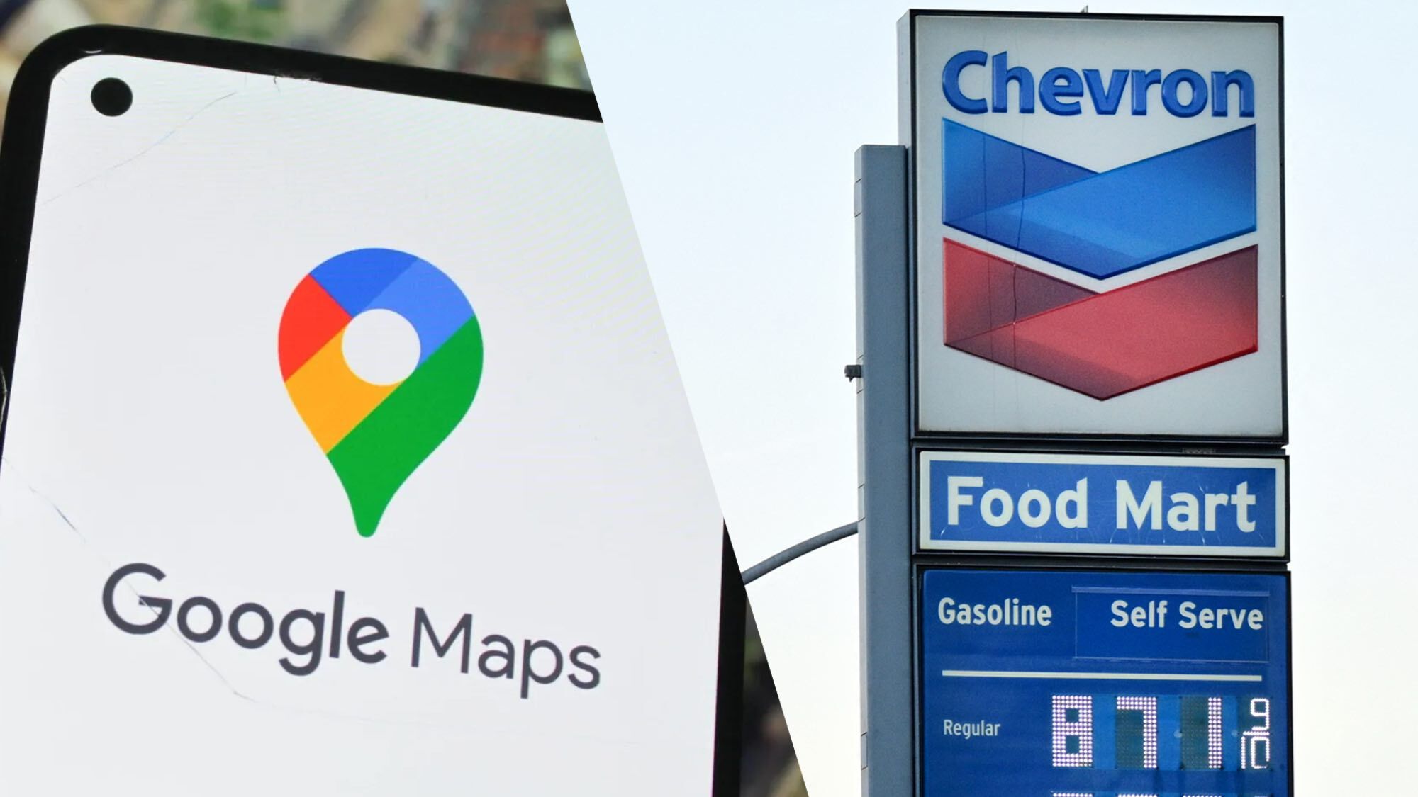 San Francisco gas prices and Google Maps