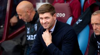 Aston Villa v Southampton live stream | Aston Villa head coach Steven Gerrard during the Premier League match between Aston Villa and Manchester City at Villa Park on September 03, 2022 in Birmingham, England.