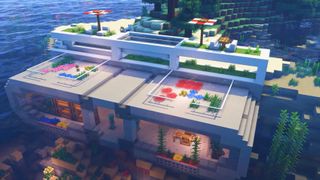 Minecraft ocean base - a seaside resort that goes underwater