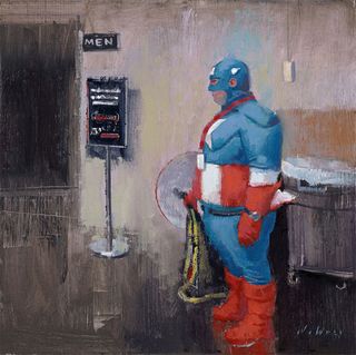 impressionist paintings of superheroes