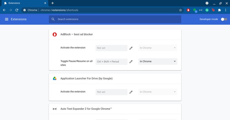 How to create shortcuts for Google Chrome extensions