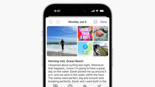iOS 17 Journal app post press image