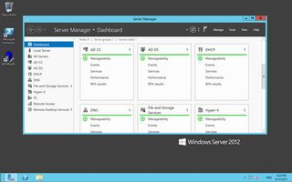 View individual servers or look at the roles on multiple servers in the Windows 8-style Server Manager