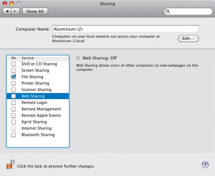 Personal web sharing