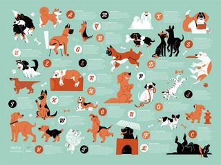 A-Z dog poster