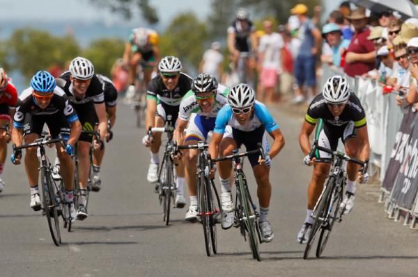 Caleb Ewen sprinting to his win.
