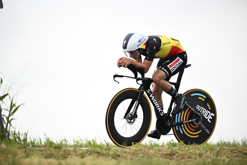Remco Evenepoel winning stage 9 of the 2023 Giro d'Italia