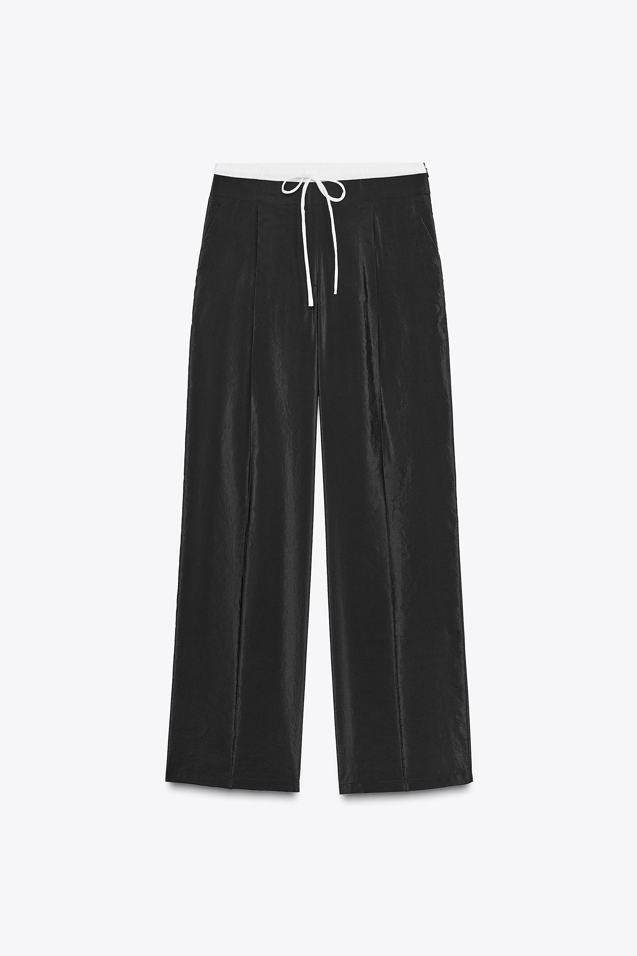 Double Waist Wide-Leg Pants