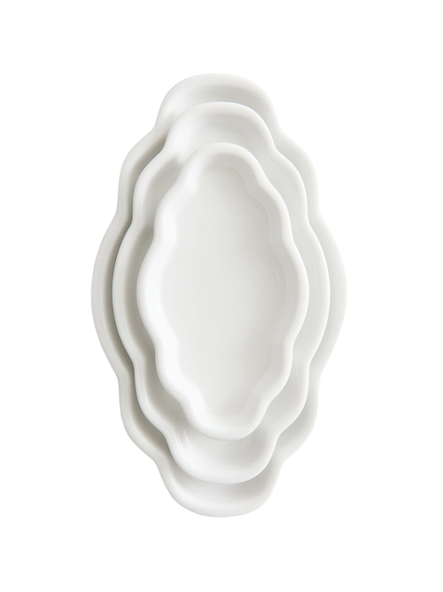 3-Piece Porcelain Serving Plate Set