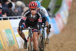 Lars van der Haar (Giant-Alpecin) pulled out of the race with injury