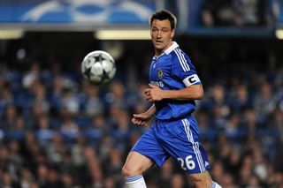 John Terry in action for Chelsea against Barcelona in the Champions League in May 2009.