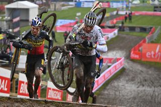 Wout Van Aert and Van Der Poel racing cyclocross in December 21