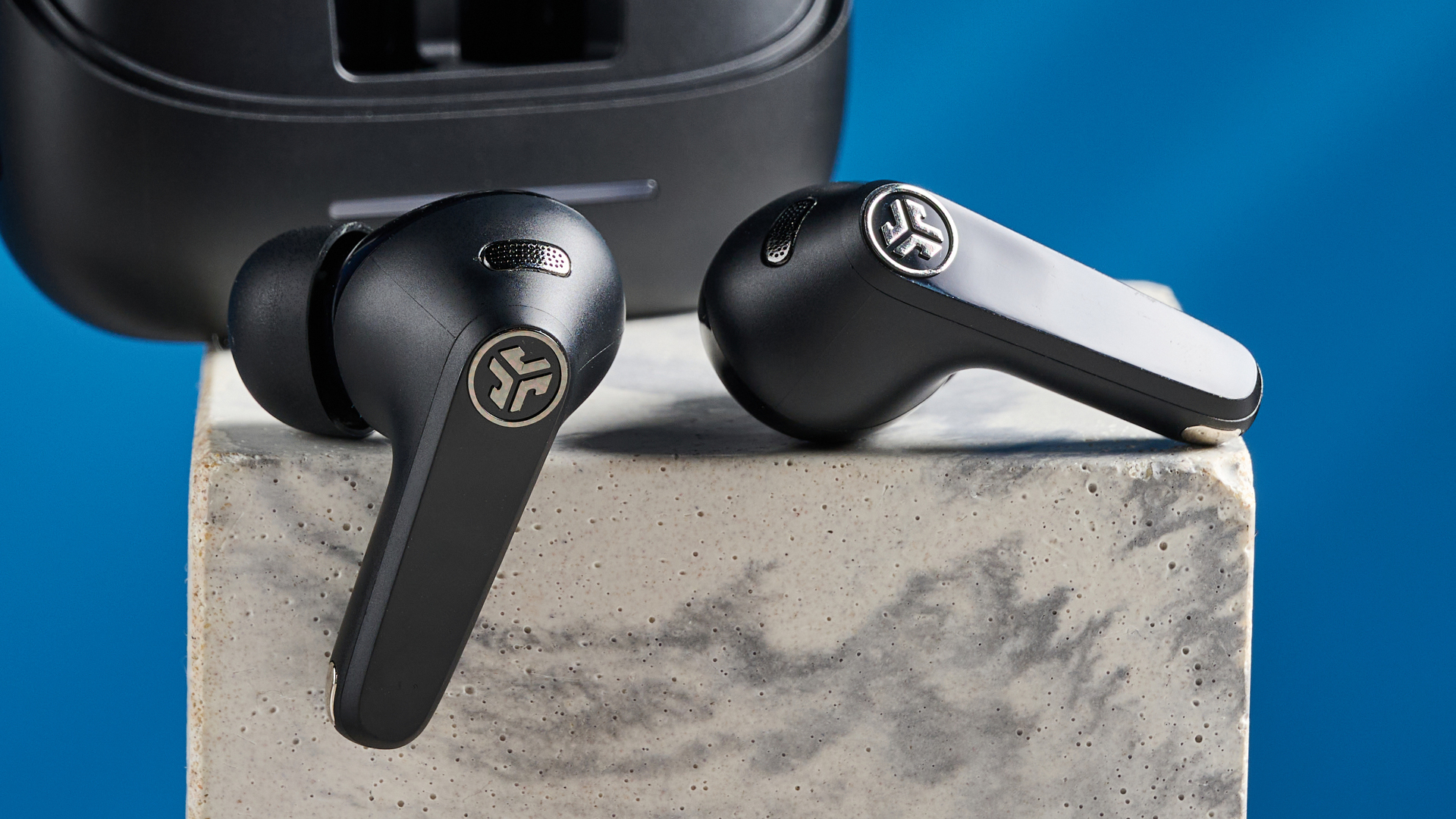 Black JLab JBuds Pods ANC Bluetooth earbuds