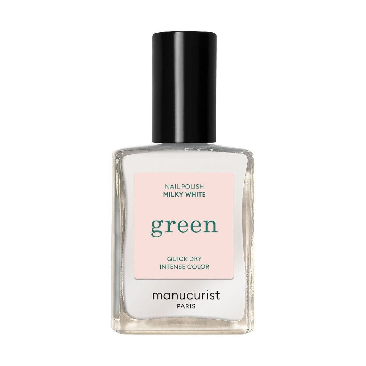 Manicurist Green Natural Nail Polish in Milky White
