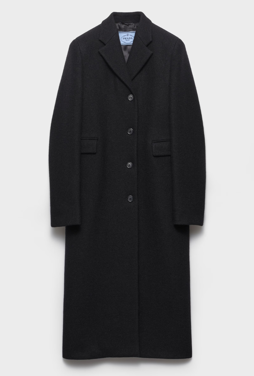 Single-Breasted Shetland Wool Coat